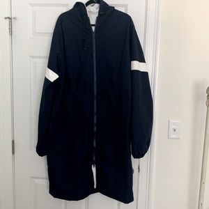 Limited Edition Bleu Salt Sailing Jacket Raincoat Bamboo Navy Blue White Stripe